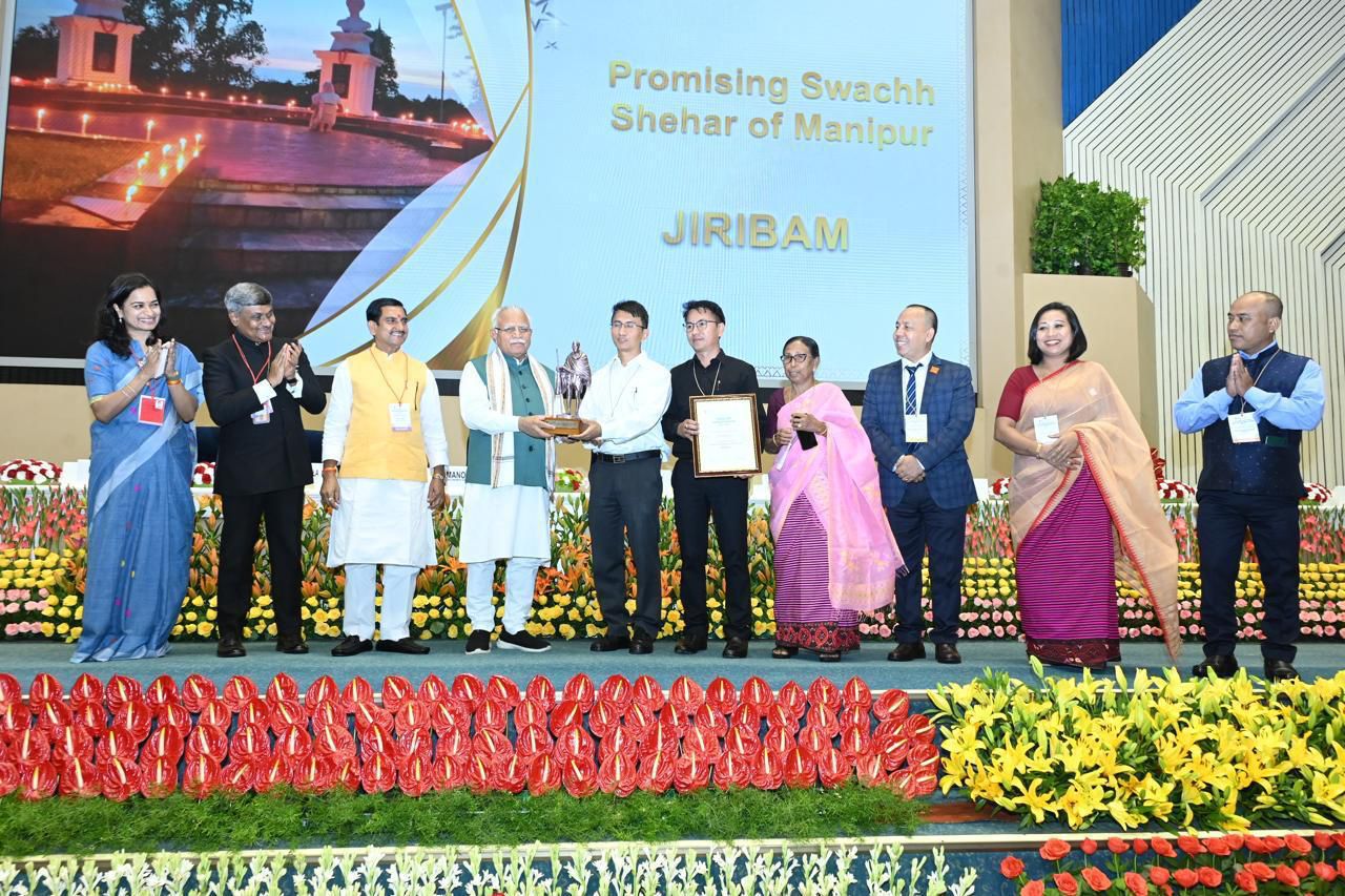Jiribam MC as “Most Promising Town/ULB” Award in the Swatchh Survekshan 2024-25